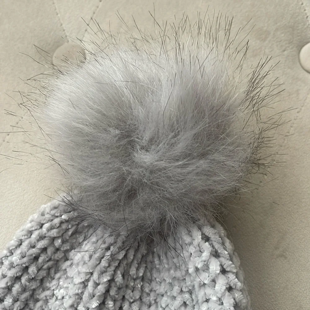 Jules Kae faux fur Pom Pom beanie hat